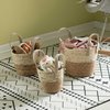 Vintiquewise Storage Basket, Brown, Corn Rope-Straw, 3 PK QI004168.3